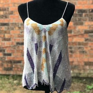 NWT Free People Take Flight Beaded Cross Strap